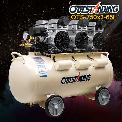 奥突斯OTS-750x3-65L空气压缩机静音无空压机牙科气泵油汽修