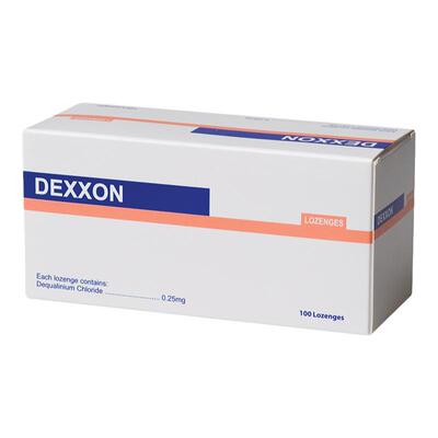 Dexxon得胜地喹氯铵片口含片100粒咽喉炎杀菌止咳西吡氯铵喉咙痒