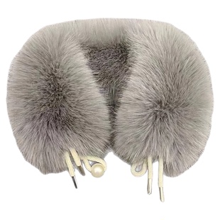 仿狐狸毛领单卖冬季新款毛皮草大衣帽条毛领子女士围脖围巾假领子