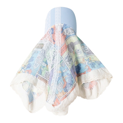 BEASTER拼接蕾丝头巾棒球帽