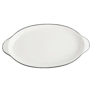 北欧创意蒸鱼盘子家用新款大号长方形陶瓷装鱼盘菜盘烤鱼盘餐盘