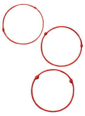 本命年简约红绳手链女生庆祥泰