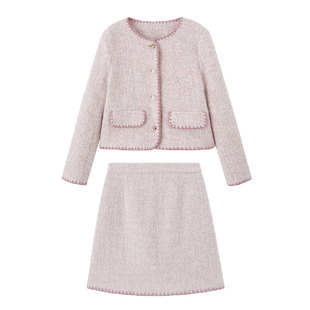 高端羊毛小香风套装女春装外套短裙两件套2026新款爆款轻奢高级感