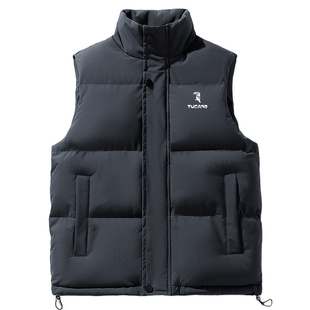 啄木鸟羽绒棉马甲男款2025新款秋冬季坎肩保暖背心男士外套外穿冬