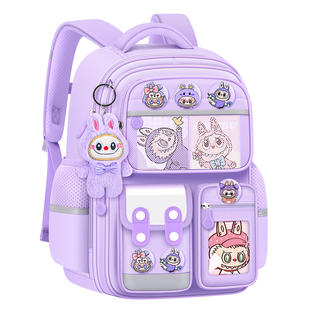 库洛书包米女小学生一三到六年级防水减负超轻大容量背包2025新款