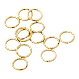 保色304钛钢真空电镀18K金开口圈活口连接环diy手链项链收尾配件