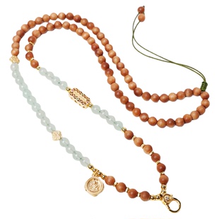 原创泰国佛牌链子项链挂绳印度老山檀木玉石唐卡吊坠配绳新中式