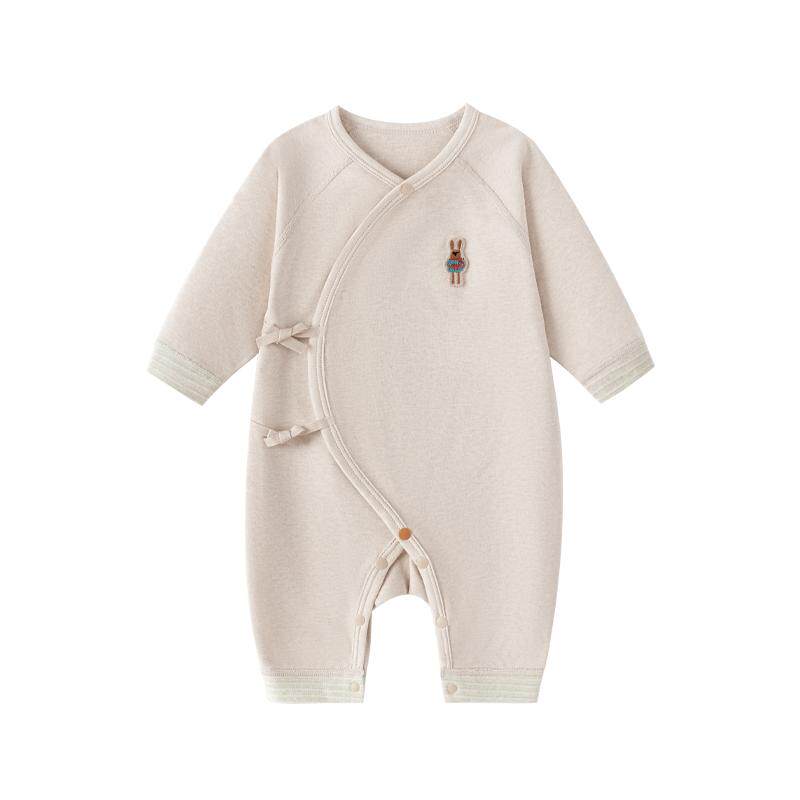 babylove新生儿连体衣春秋季纯棉和尚服彩棉婴儿衣服初生宝宝哈衣