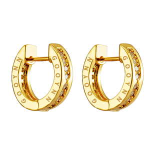 独特金色圆圈耳扣耳环女2026新款爆款高级感耳钉气质素圈秋冬耳饰