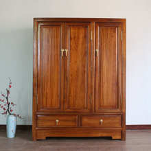 新中式香樟木衣柜全实木防虫储物柜整体家用卧室矮柜两门儿童衣橱