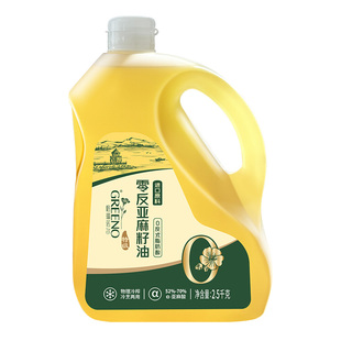 特级亚麻籽油5斤0反式脂肪酸物理冷榨食用油胡麻油官方旗舰店正品