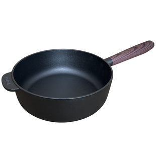 炖炒锅24/28cm出口日本铸铁锅深平底锅无涂层燃气灶电磁炉煎炒锅