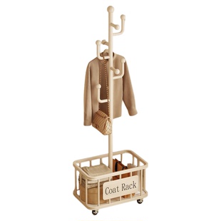 可移动挂衣架落地卧室衣帽架家用小型衣服置物架儿童房包包收纳架