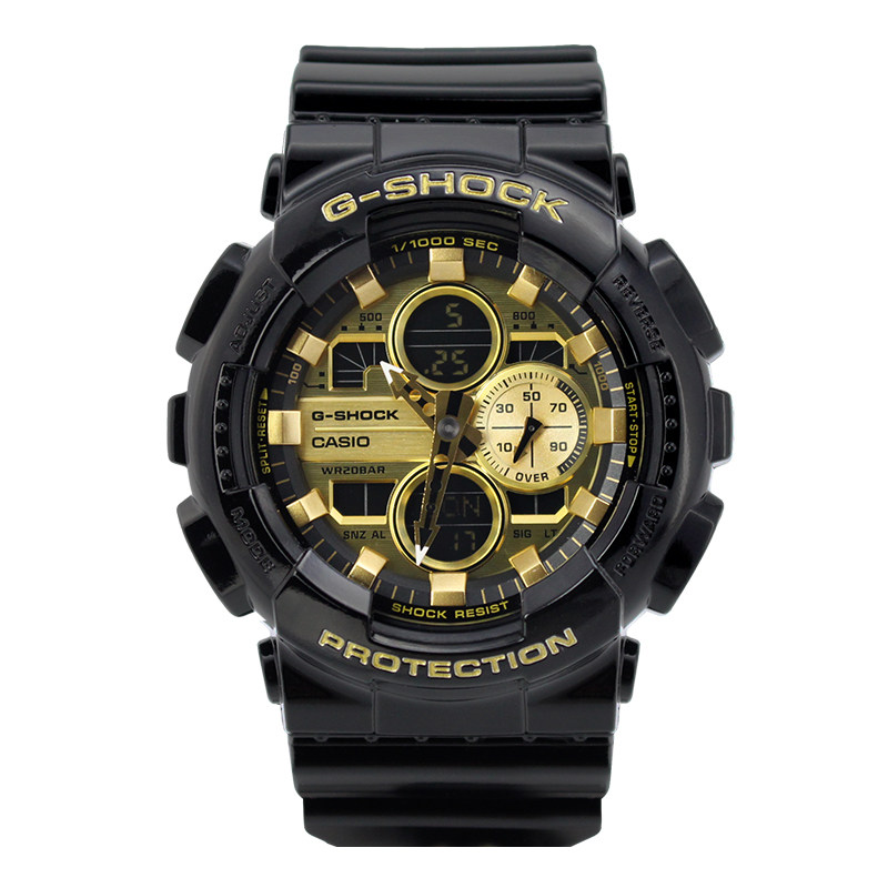 卡西欧手表男G-SHOCK黑金潮流防震防水运动学生电子表GA-140GB/GM