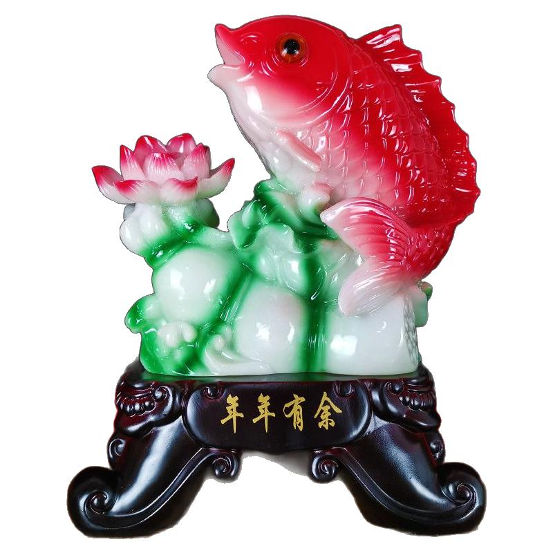 年年有鱼招财鱼工艺品摆件电视柜装饰摆件