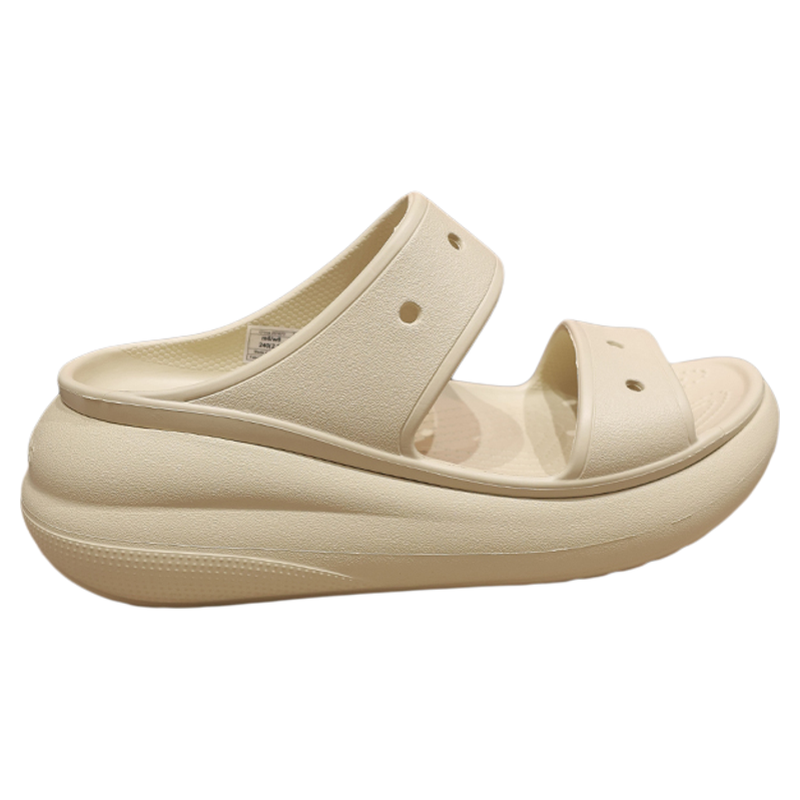 crocs泡芙厚底露趾二字拖