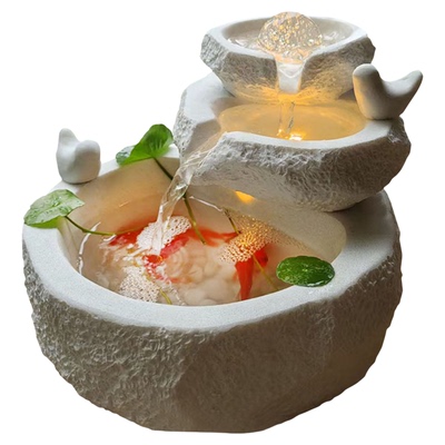 现代简约办公室流水摆件