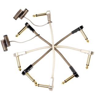 ROXTONE 扁头扁线降噪线短线效果器连接线双弯电吉他连接线单块线