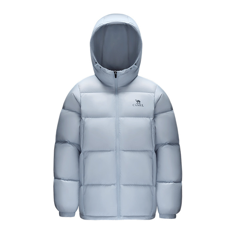 骆驼运动羽绒服男女短款冬季防风加厚保暖90白鸭绒面包服外套上衣