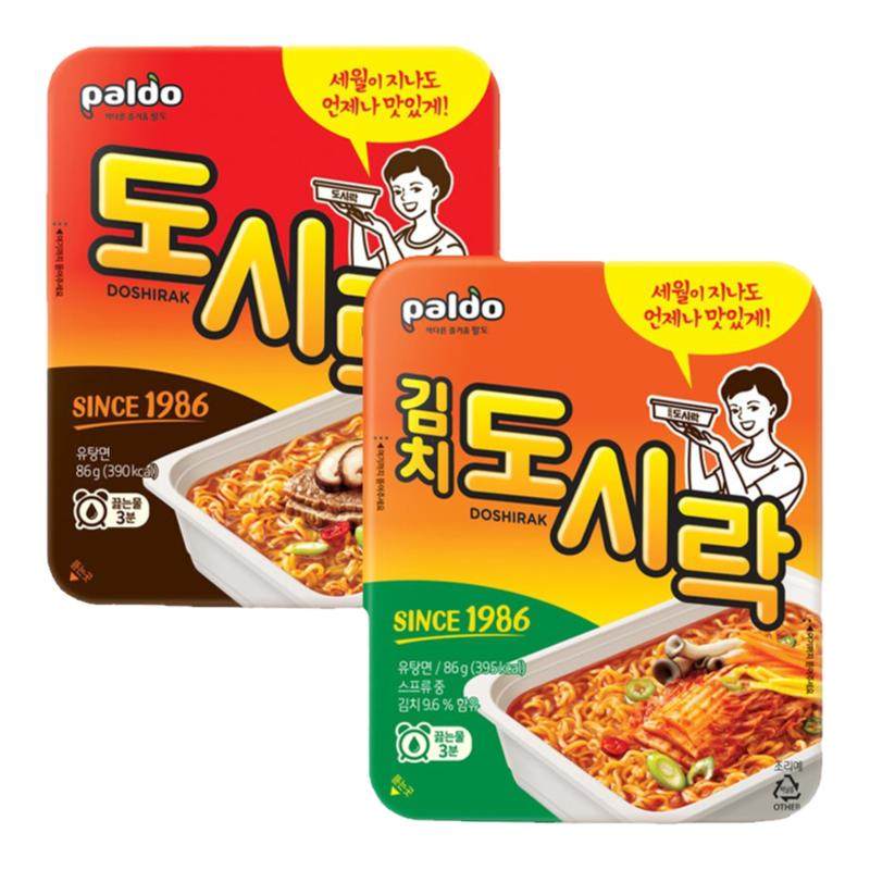 热巴同款八道泡菜辣牛肉碗面韩国进口paldo韩式速食泡面方便面