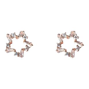 小冰星|A Funny Story星星锆石小众百搭耳钉镂空秋冬无痛耳夹女