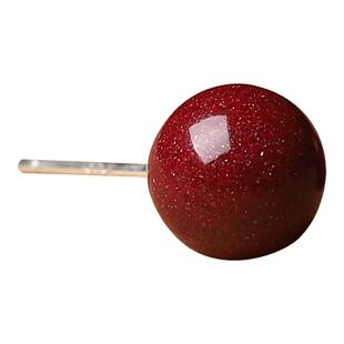 紫金砂朱砂散珠素圈s925纯银耳钉女妈妈款耳饰感红色耳环复古饰品