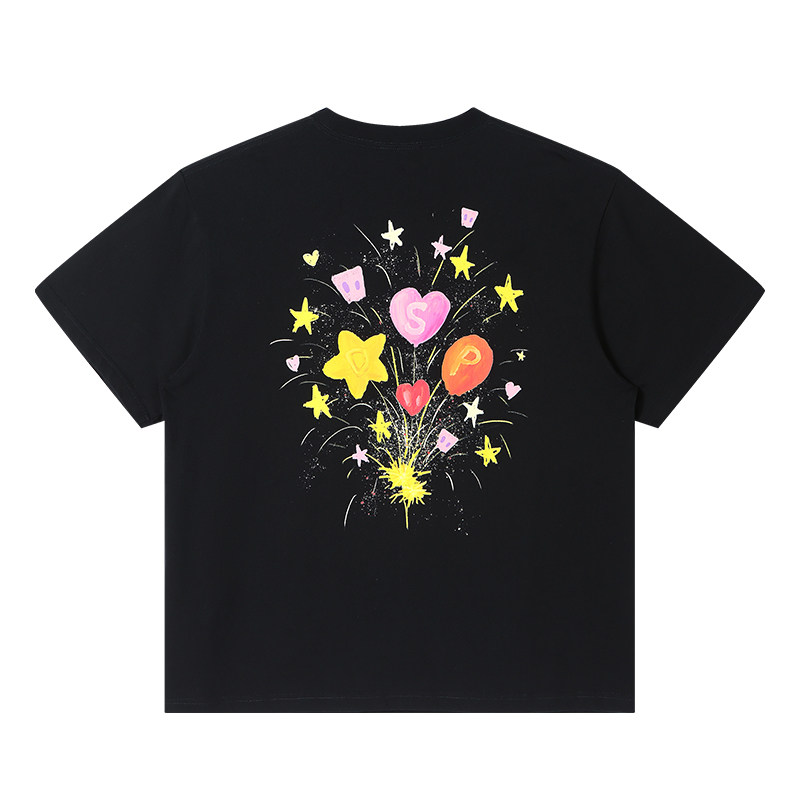 Dangerouspeople薛之谦dsp烟花涂鸦T恤夏季潮牌全棉情侣百搭短袖
