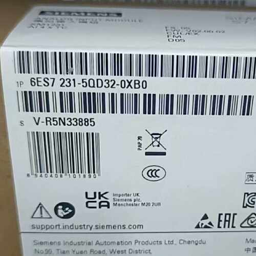 议价西门子CPUS7-1200SM 1231TC热电偶 4 模拟输入6ES7231-5QD32-