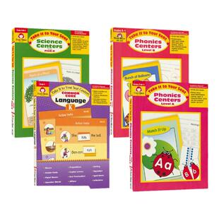 Evan-Moor Take It to Your Seat Language Phonics Science 美国加州教辅 核心技能训练 学龄前-1年级  自然拼读 科学 英文原版