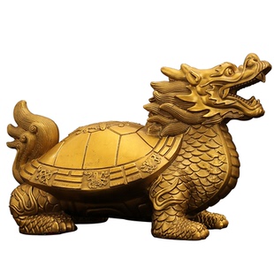 黄铜八宝寿龟八卦龙龟摆件纯铜全铜玄关摆件家居饰品高端大气轻奢