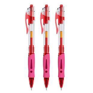 晨光文具红笔学生专用红色中性笔教师老师批改作业标记1008圆珠笔红色水笔按动式签字笔速干顺滑ST头0.5mm粗