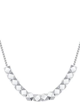 吴越老银铺s925银碎银小方糖项链