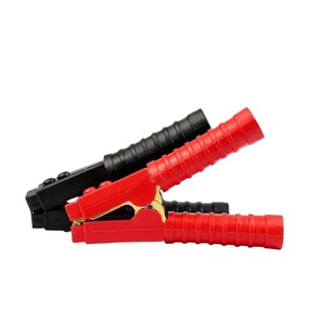 汽车电瓶夹子搭火线纯铜加厚强力鳄鱼夹蓄电池搭电连接线卡子小号