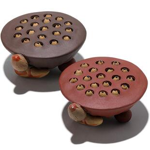 【新品特惠】紫砂茶宠正品保证创意莲蓬好运莲莲禅意莲子摆件茶玩