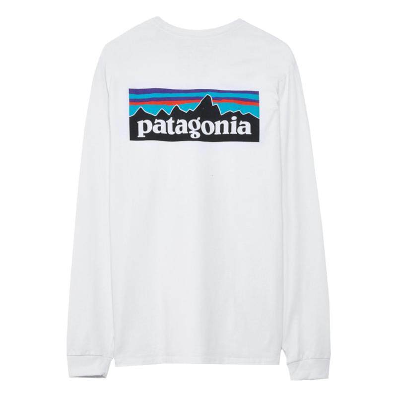 新款巴塔长袖T恤Patagonia P-6 Responsibili男女混纺棉舒适38518