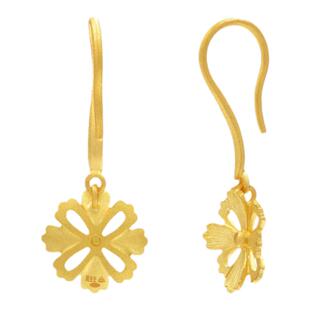 周生生官方正品黄金足金文化祝福系列格桑花耳环耳饰女86941E计价