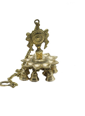印度风尚黄铜挂式油灯酥油灯