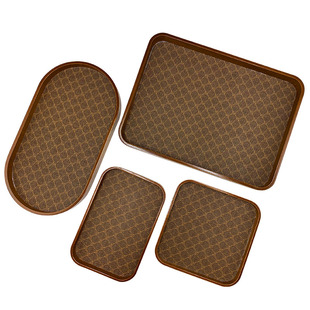 复古文玩展示盘实木茶盘珠宝首饰展示托盘戒指项链手镯陈列道具盘