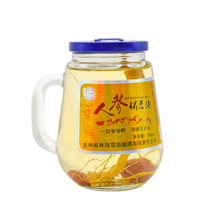 年货送礼林海雪原人参松茸酒配制酒52度150ml*12小杯装长白山特产