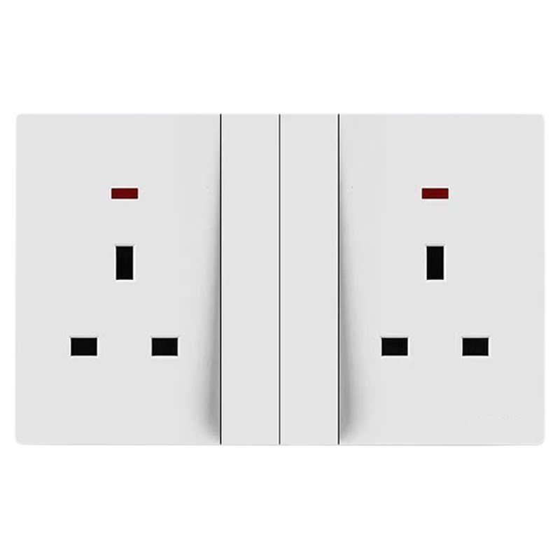 英式电制13a墙壁插座LED开关面板