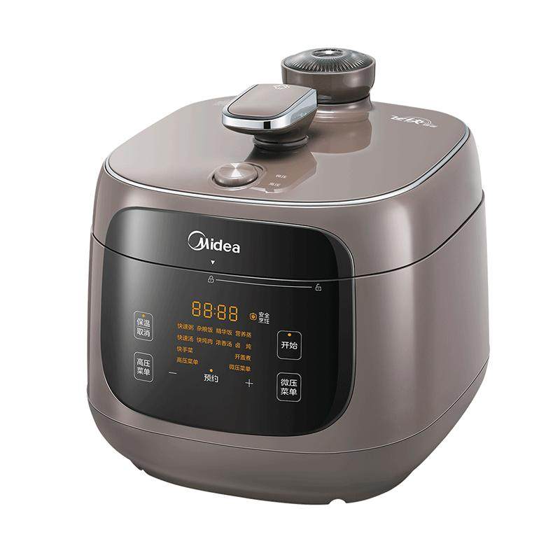 美的0涂层电压力锅家用多功能不锈钢内胆高压饭煲全自动25年新款