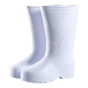EVA白色食品卫生靴加绒食堂厨房工厂专用雨靴防滑耐油高筒棉水鞋
