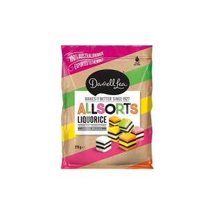 【澳洲进口】Darrell Lea巧克力甘草条覆盆子条薄荷橙子网红零食