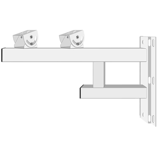 监控横臂侧吸墙支架室外方管双头摄像机电线杆抱箍加长架壁装万向