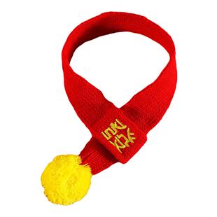 宠物帽子可爱龙头猫咪头套春节喜庆手工编织發字福字狗狗围巾围脖