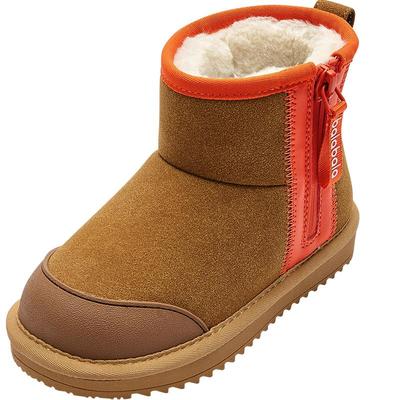 巴拉巴拉童鞋儿童雪地靴男童短靴加厚加绒新冬季靴子棉靴防滑鞋子