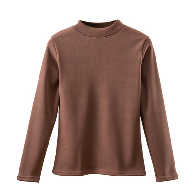 羊羔绒半高领打底衫女加厚保暖