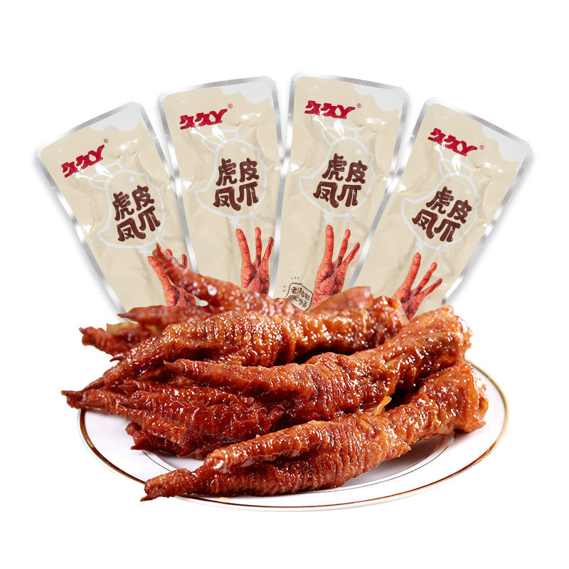 久久丫虎皮凤爪酱卤鸡爪真空包装