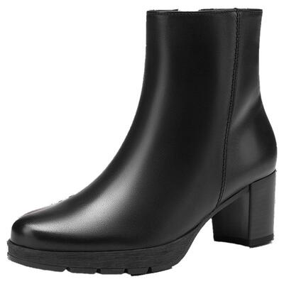 嘉步休闲时装短靴粗跟