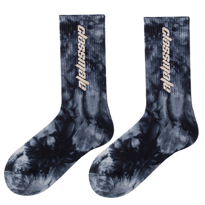 扎染袜子男中筒insaj侃爷篮球